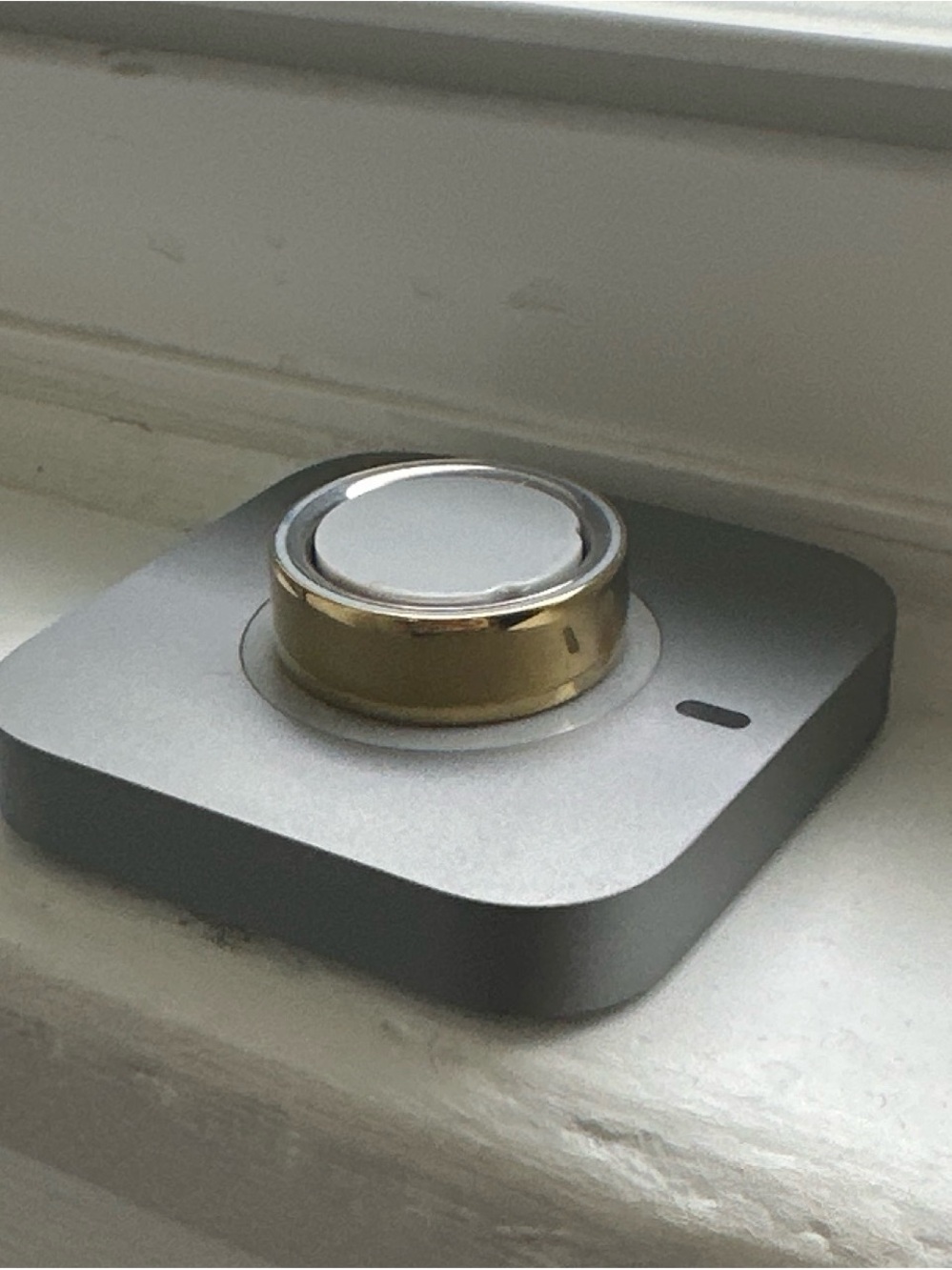 Oura Charger Dock with Gold Accent and Silver Base